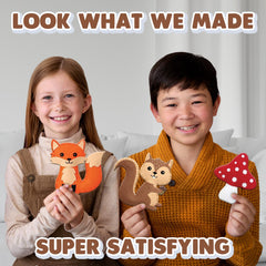 ArtCreativity Felt shapes with holes guide little stitches for beginners.