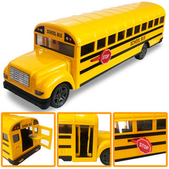 ArtCreativity bus opening doors showcases interactive pretend-play scenarios without batteries.