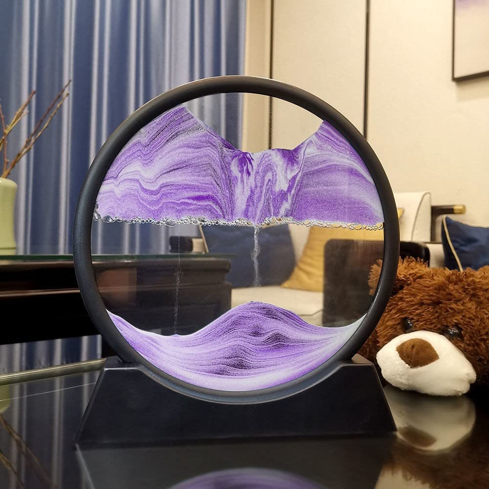 Arthink 360 degree rotation sand art reveals dynamic scenes for relaxation.
