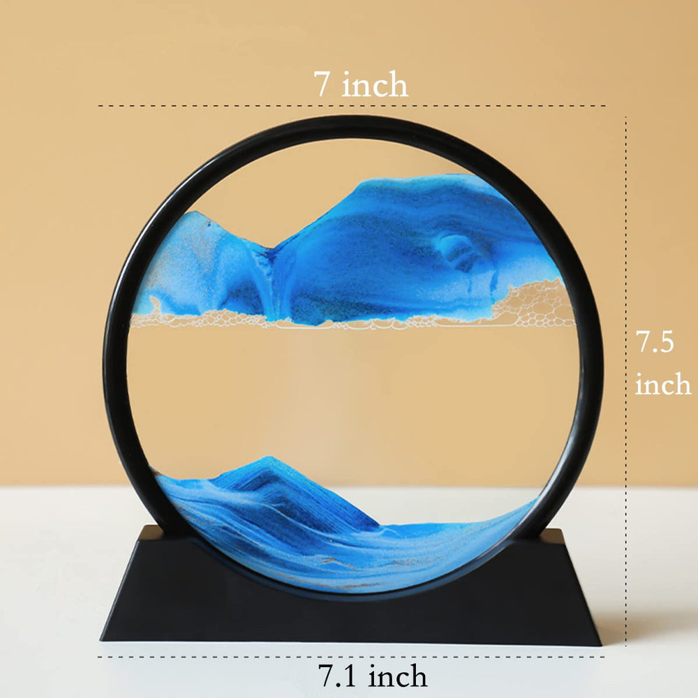 Arthink deep-sea landscape sand art displays evolving scenes to inspire focus during work.