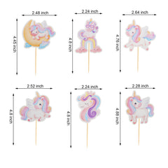 Arthsdite rainbow moon cloud toppers add playful charm to cupcakes