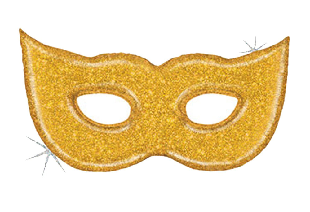 Artisan Owl holographic Mardi Gras mask foil balloon, 51 inch, dazzling centerpiece for celebrations