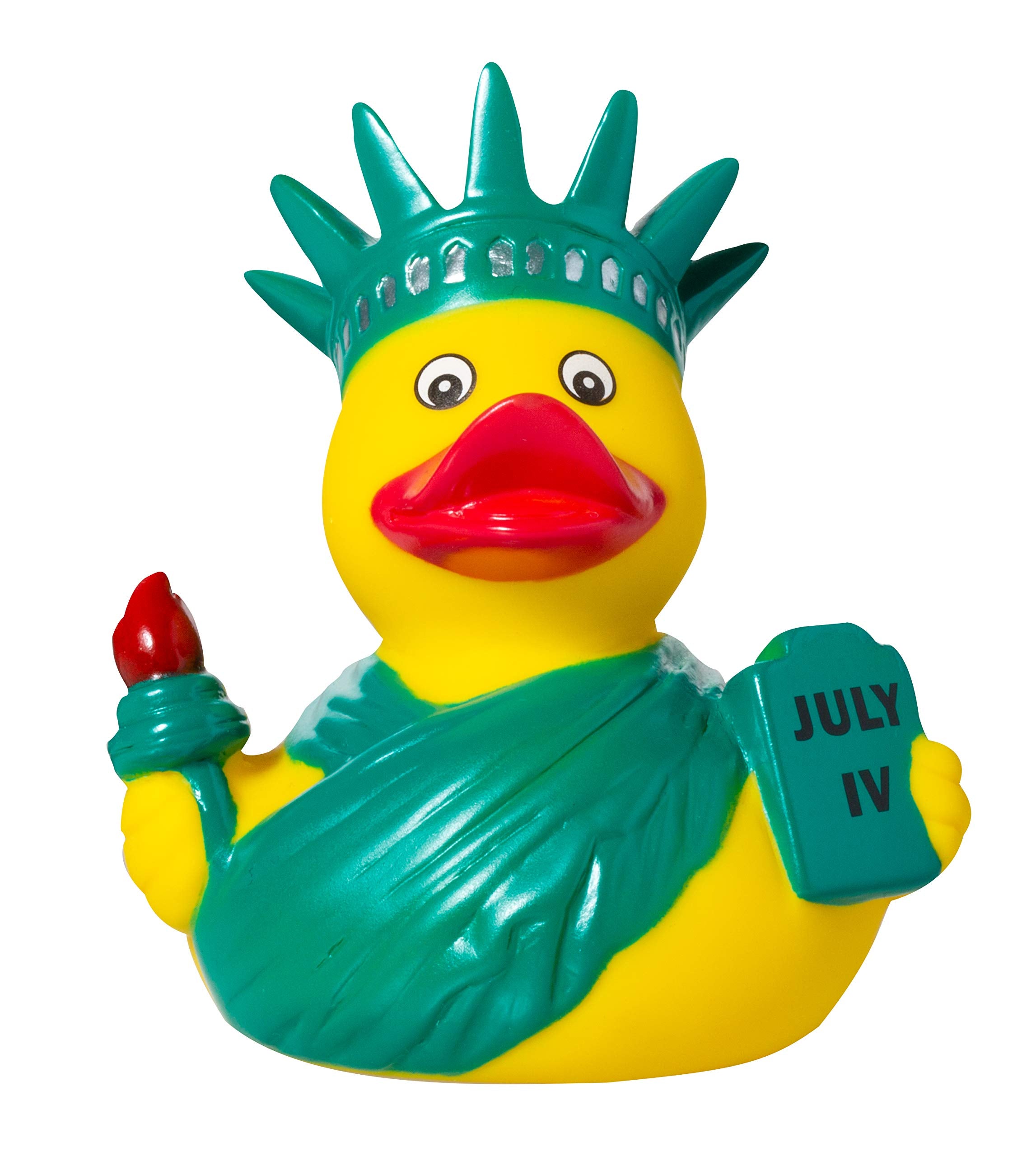Artisan Owl New York City souvenir 4-inch yellow rubber duck for playful desk decor.
