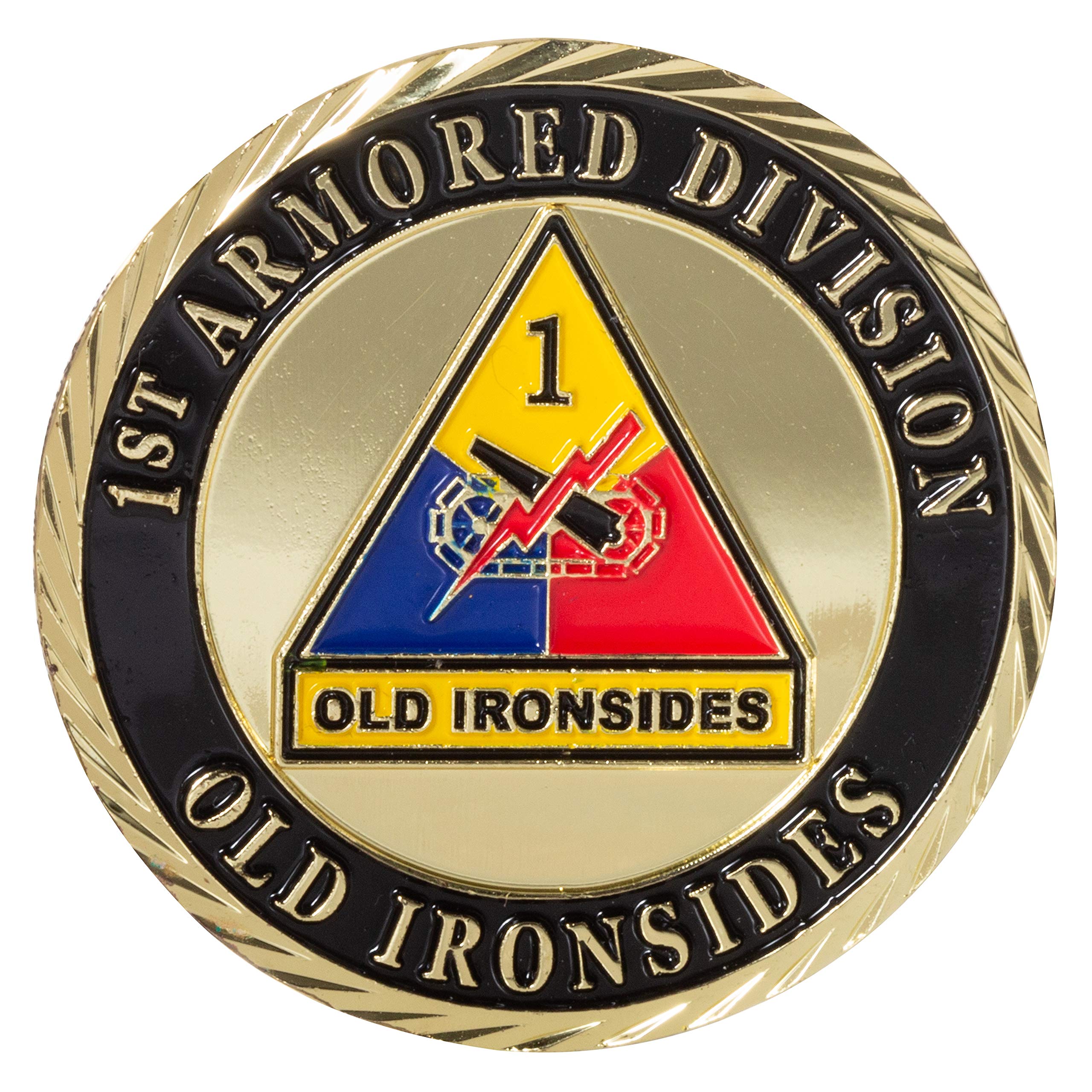 Artisan Owl old ironsides challenge coin front view, premium craftsmanship for display and collection.