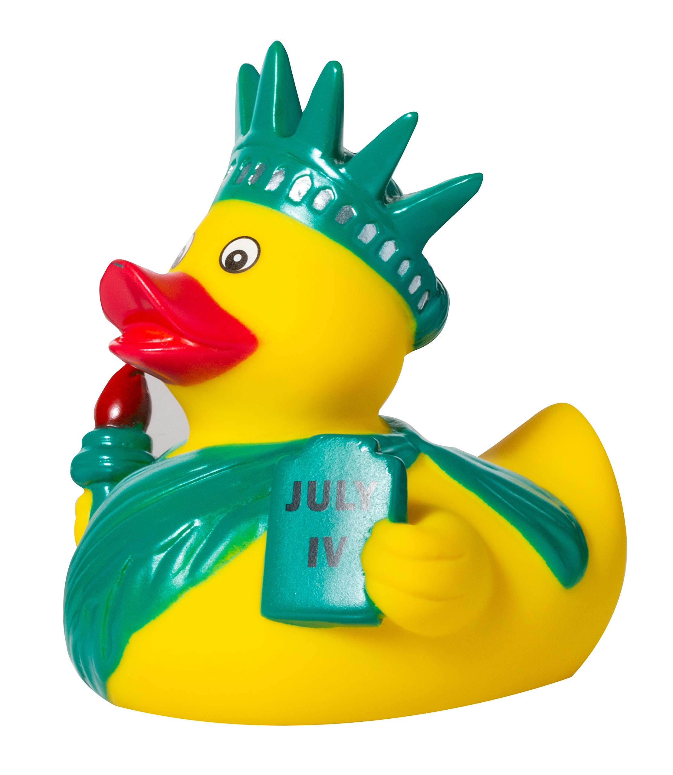 Artisan Owl Statue of Liberty detail rubber duck for NYC-inspired collection.