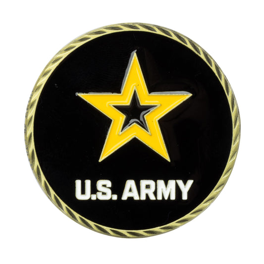 Artisan Owl US Army 2nd Infantry coin back view highlighting details and durability.