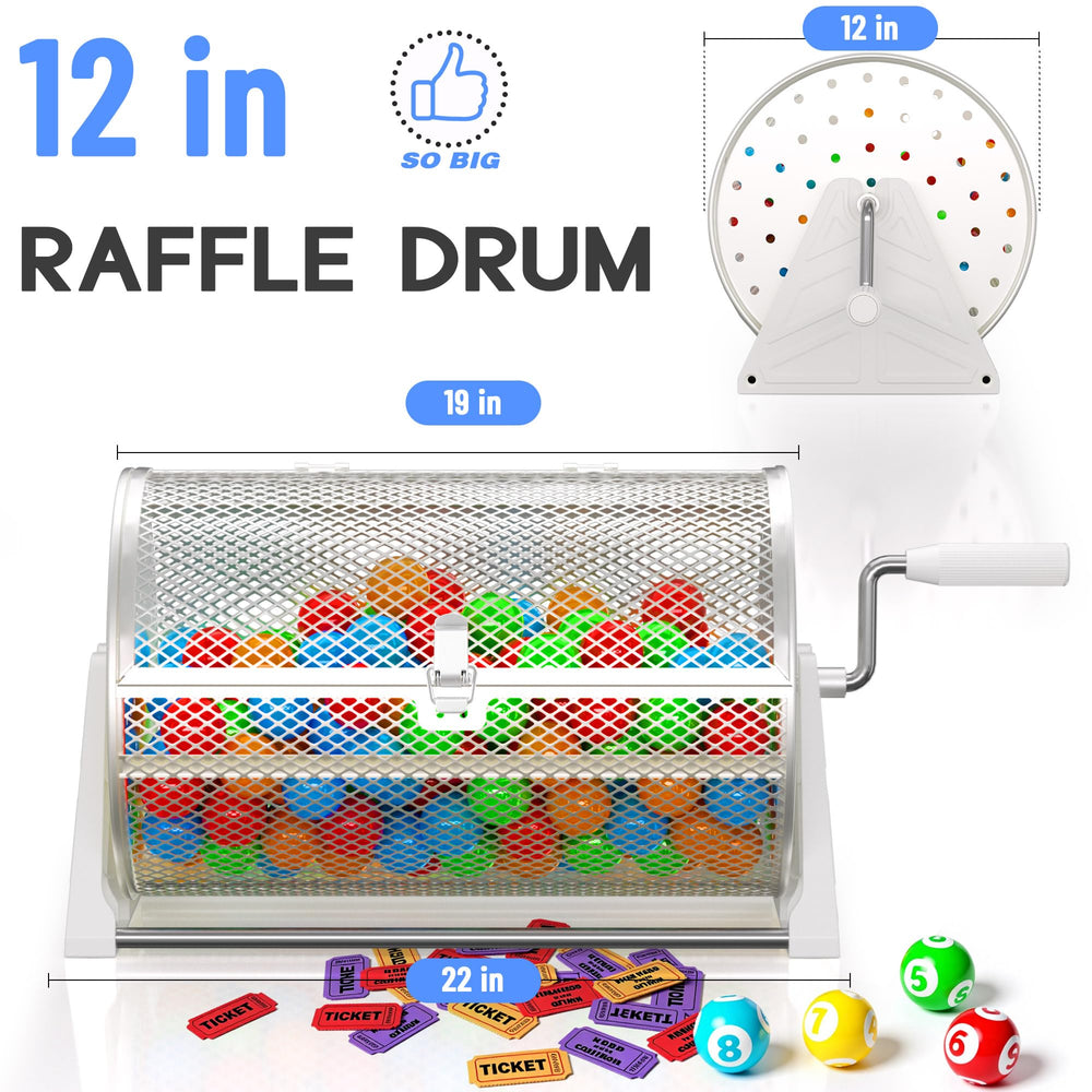 ArtiSpin raffle drum see-through mesh promotes transparency during draws