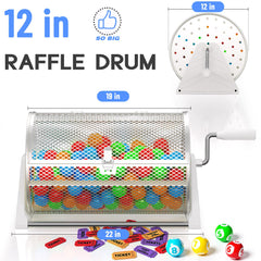 ArtiSpin raffle drum see-through mesh promotes transparency during draws