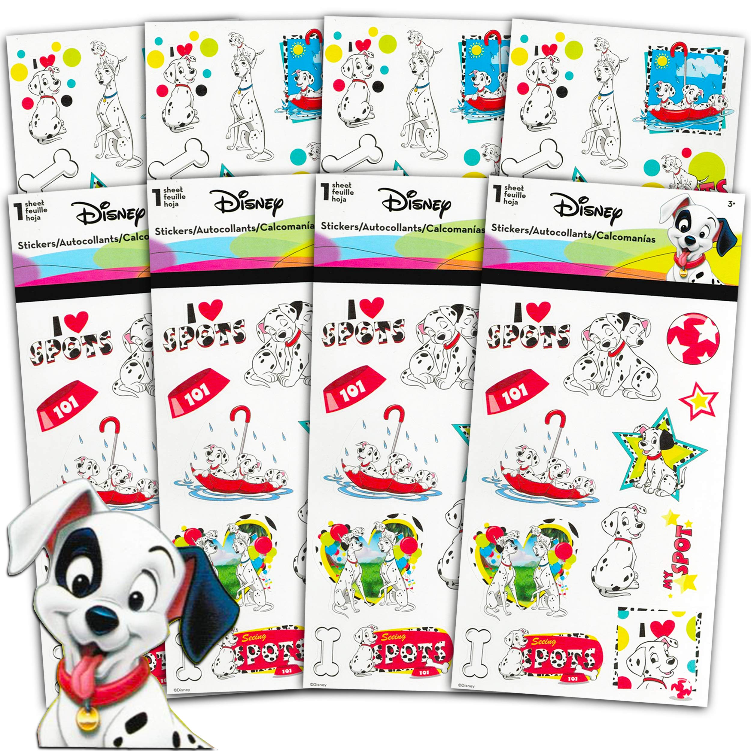 Artist Unknown Disney 101 Dalmatians sticker sheets showcase colorful designs for notebooks and scrapbooks.