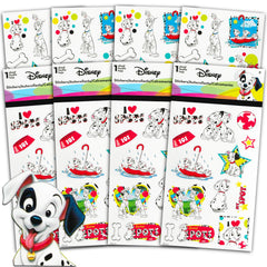 Artist Unknown Disney 101 Dalmatians sticker sheets showcase colorful designs for notebooks and scrapbooks.