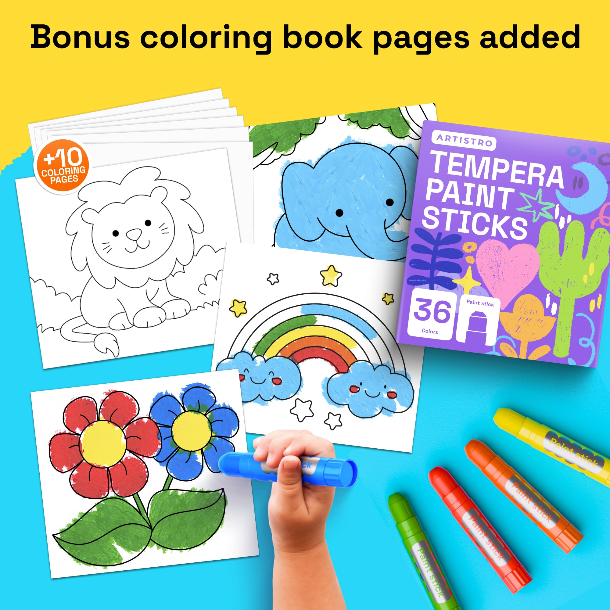 ARTISTRO kid-safe non-toxic formula supports worry-free creativity.