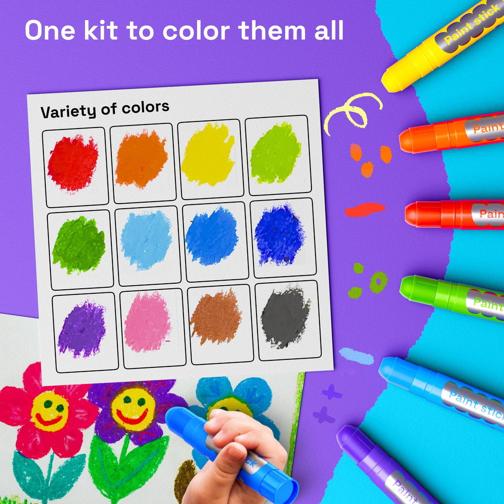 ARTISTRO twist-design tempera sticks enable easy grip for little artists