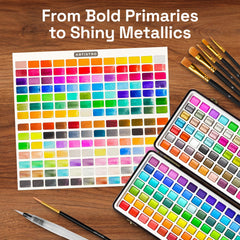ARTISTRO close-up of vivid shades for bold watercolor work.