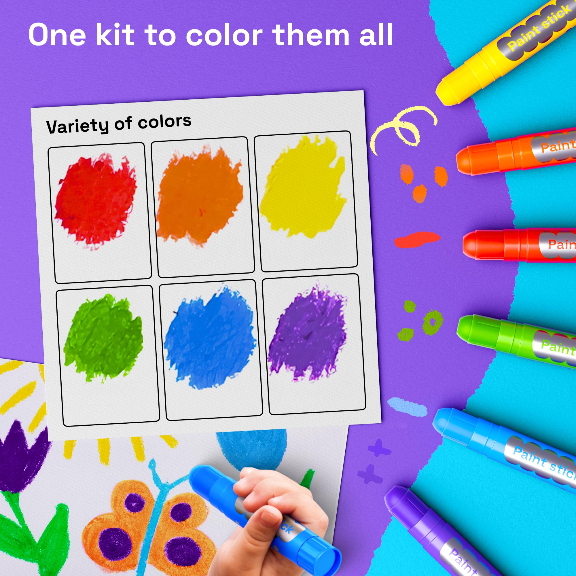 ARTISTRO washable tempera paint stick red for mess-free classroom projects