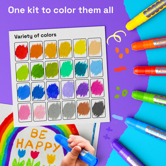 ARTISTRO 100 washable tempera sticks wipe clean from clothes and surfaces