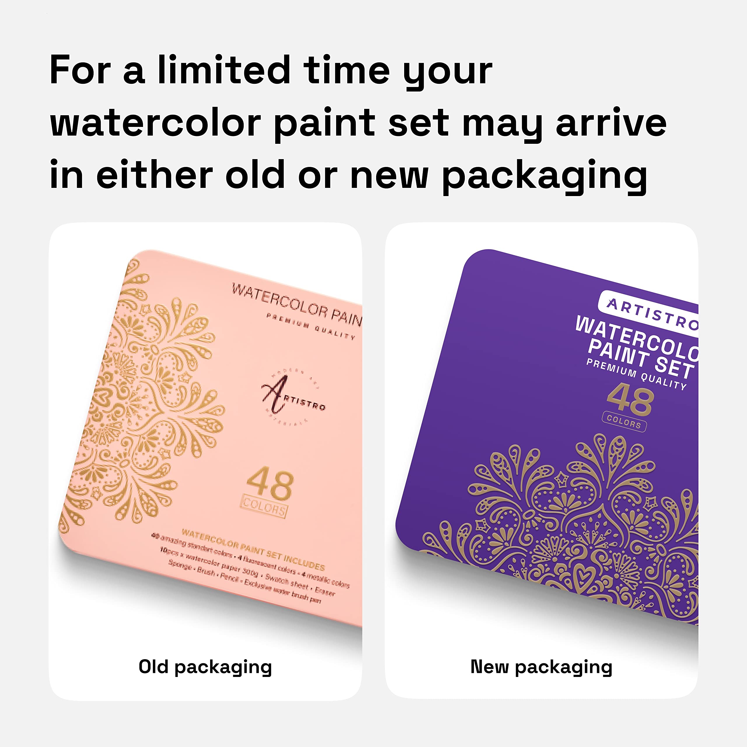 ARTISTRO watercolor brush pen included for smooth on-paper color blending