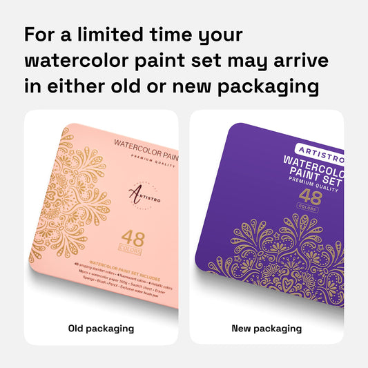 ARTISTRO watercolor brush pen included for smooth on-paper color blending