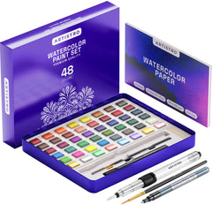 ARTISTRO watercolor palette compact box for vibrant on-the-go painting