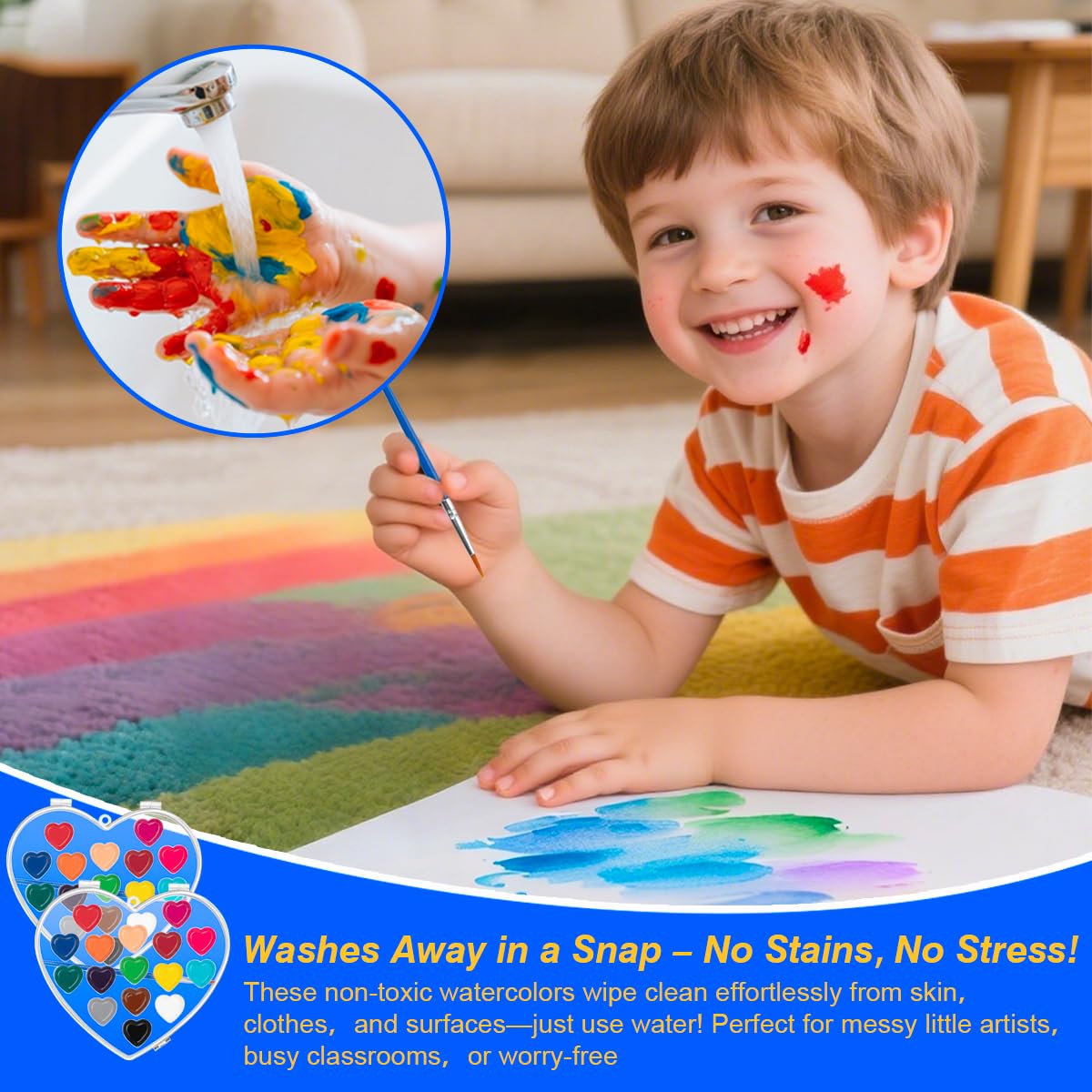 ARTLYMERS classroom-pack 24 boxes with brushes for group art