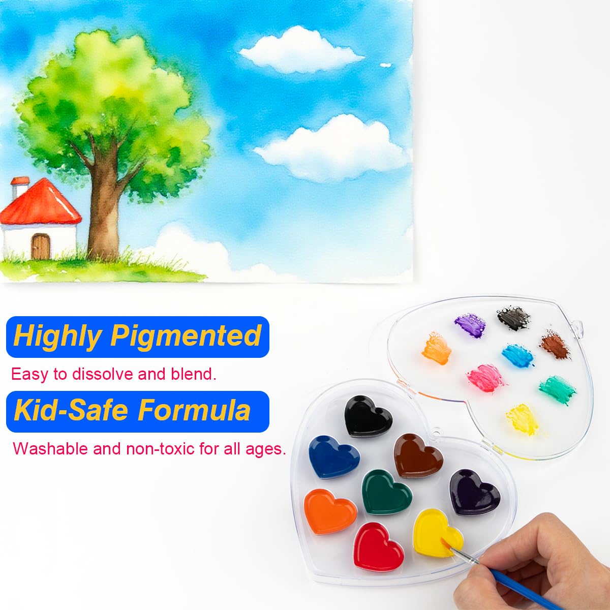 ARTLYMERS kid-safe, non-toxic paints suitable for beginners.