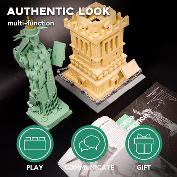 ArtorBricks Statue of Liberty full figure showcases a museum-worthy desk ornament.