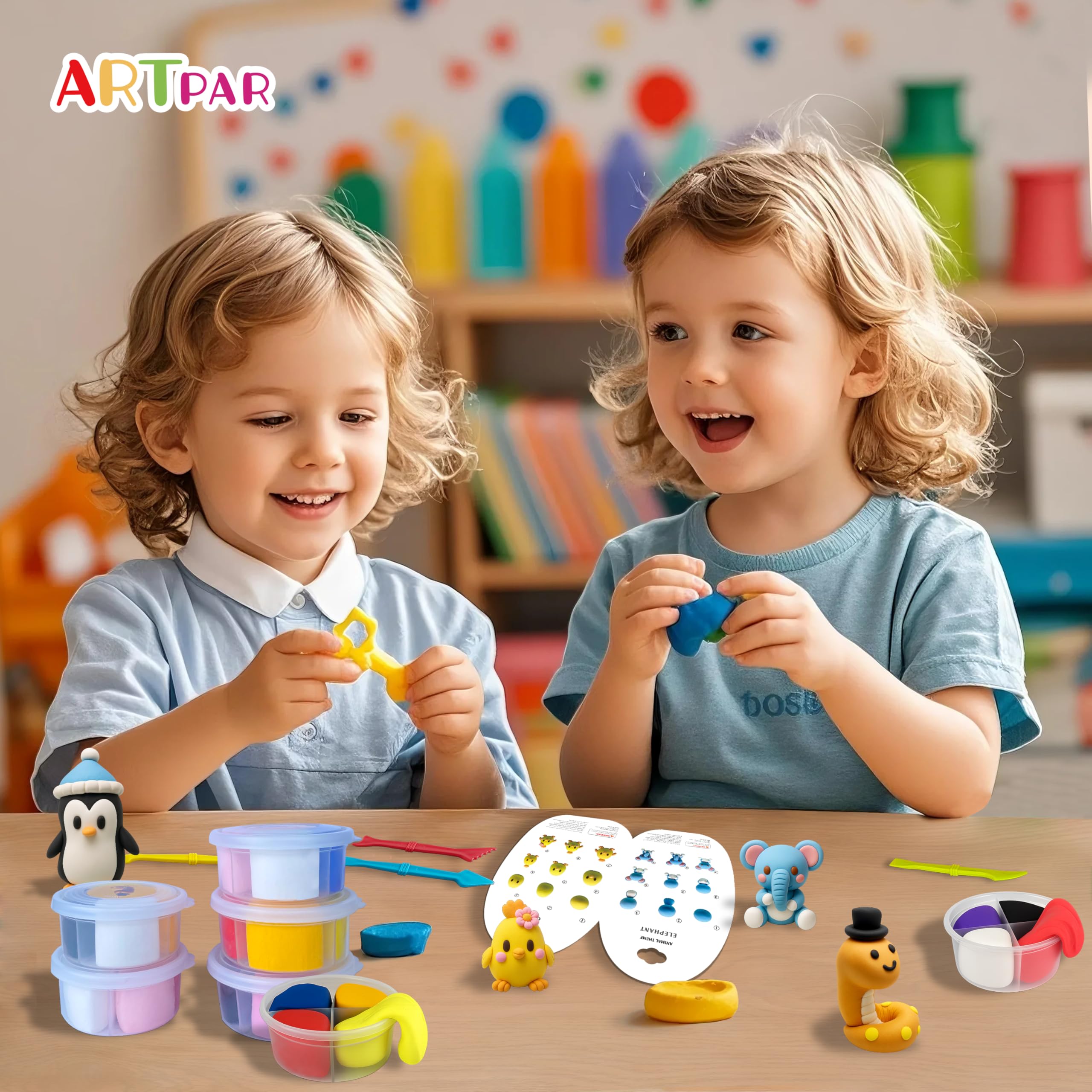 ARTPAR animal modeling tutorials guide kids through crafting 12 creatures.
