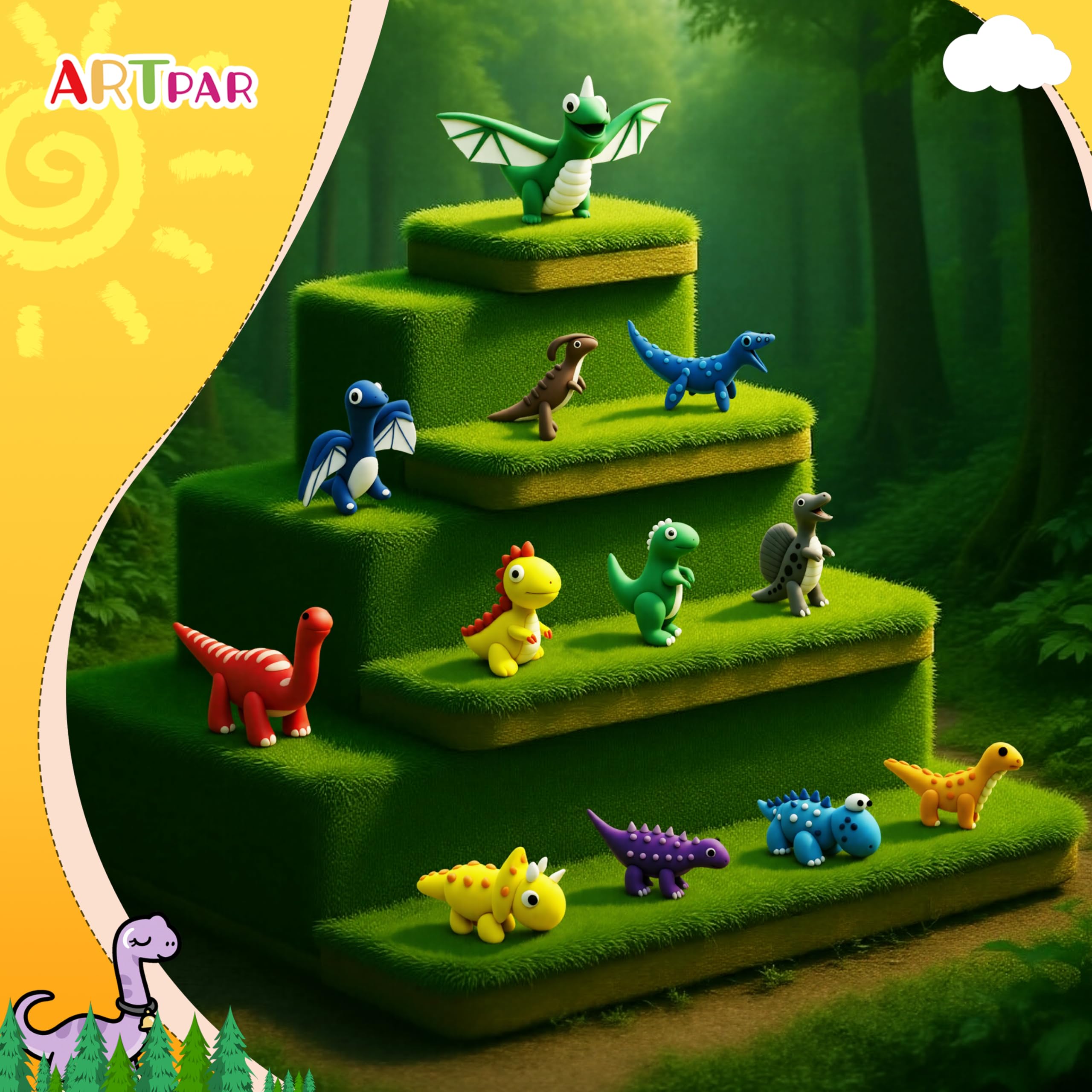 ARTPAR safety-certified eco-friendly clay promotes worry-free creative sessions.