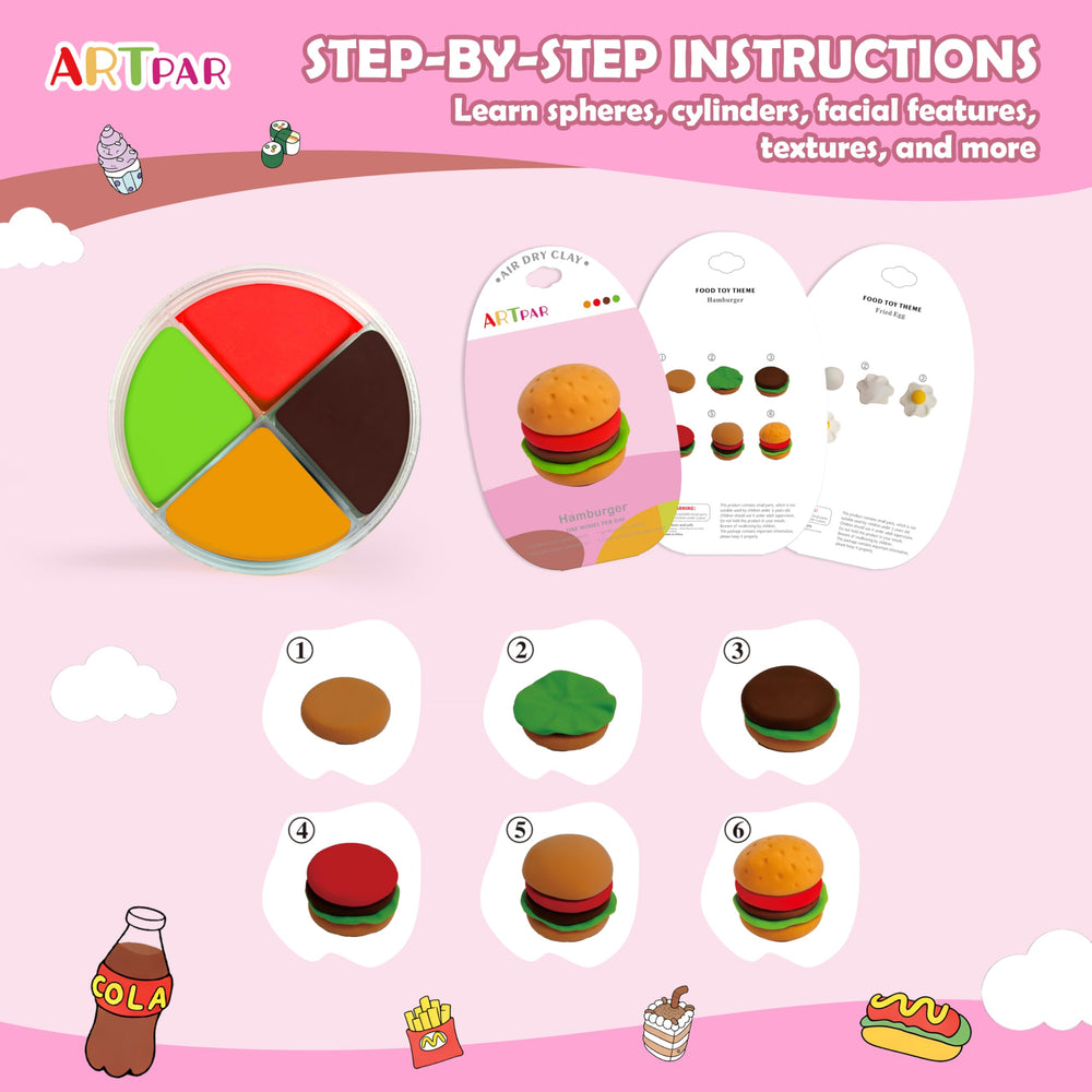 ARTPAR self-drying clay dries in air, no baking required
