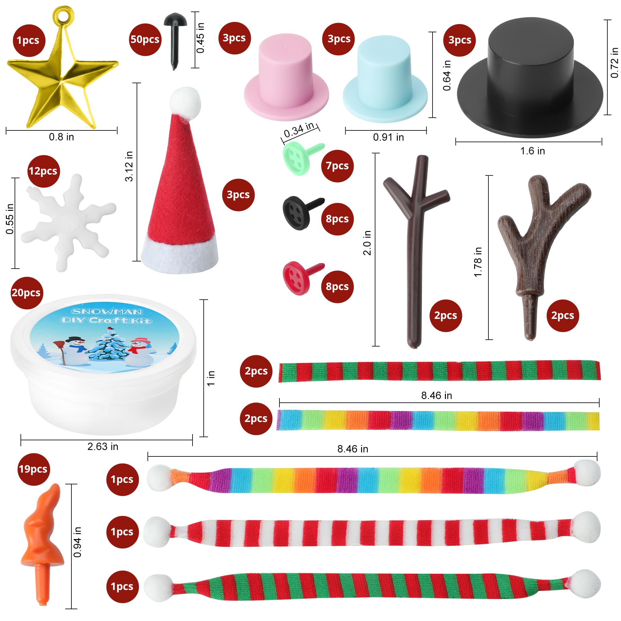 ARTPAR snowman clay colors provide versatile shades for colorful winter characters.