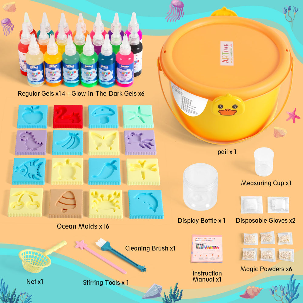 ARTPAR water pets molding action image demonstrates gel coloring and mold shaping in progress