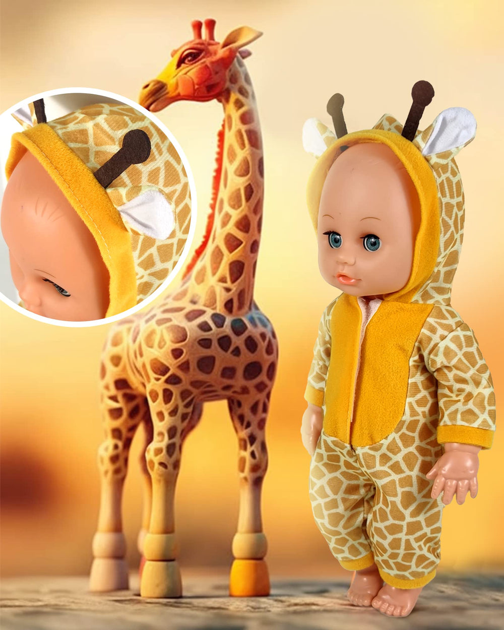 ARTST 12-inch doll clothes duck set for sunny play and easy changes.