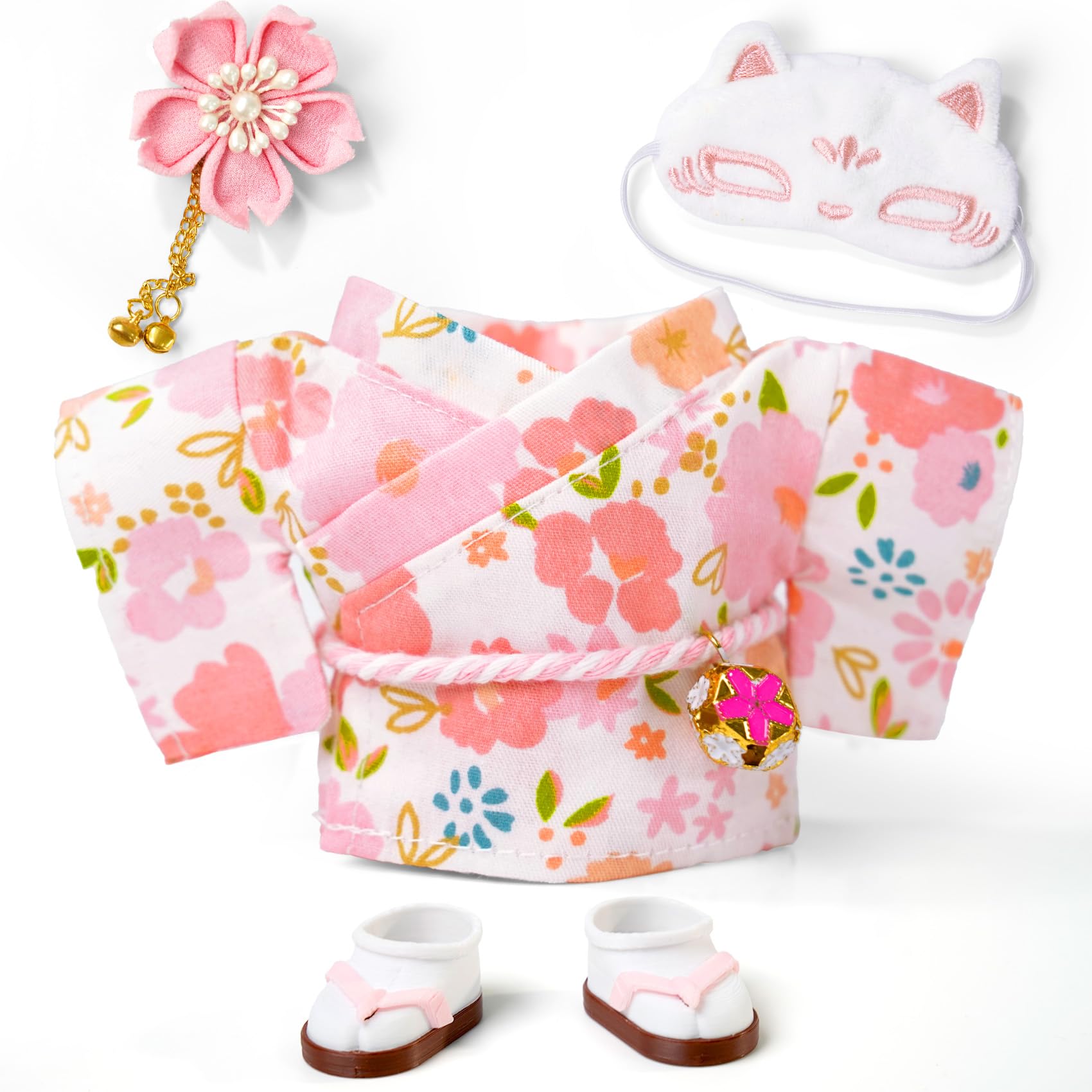 ARTST 17cm doll kimono set with flower bow inspires creative dress-up play.