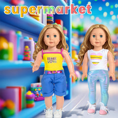 ARTST pants and top set for 18-inch doll, versatile mix-and-match