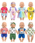ARTST Baby Doll Clothes 8-Set 14-16 inch: easy-to-change outfits for imaginative play.