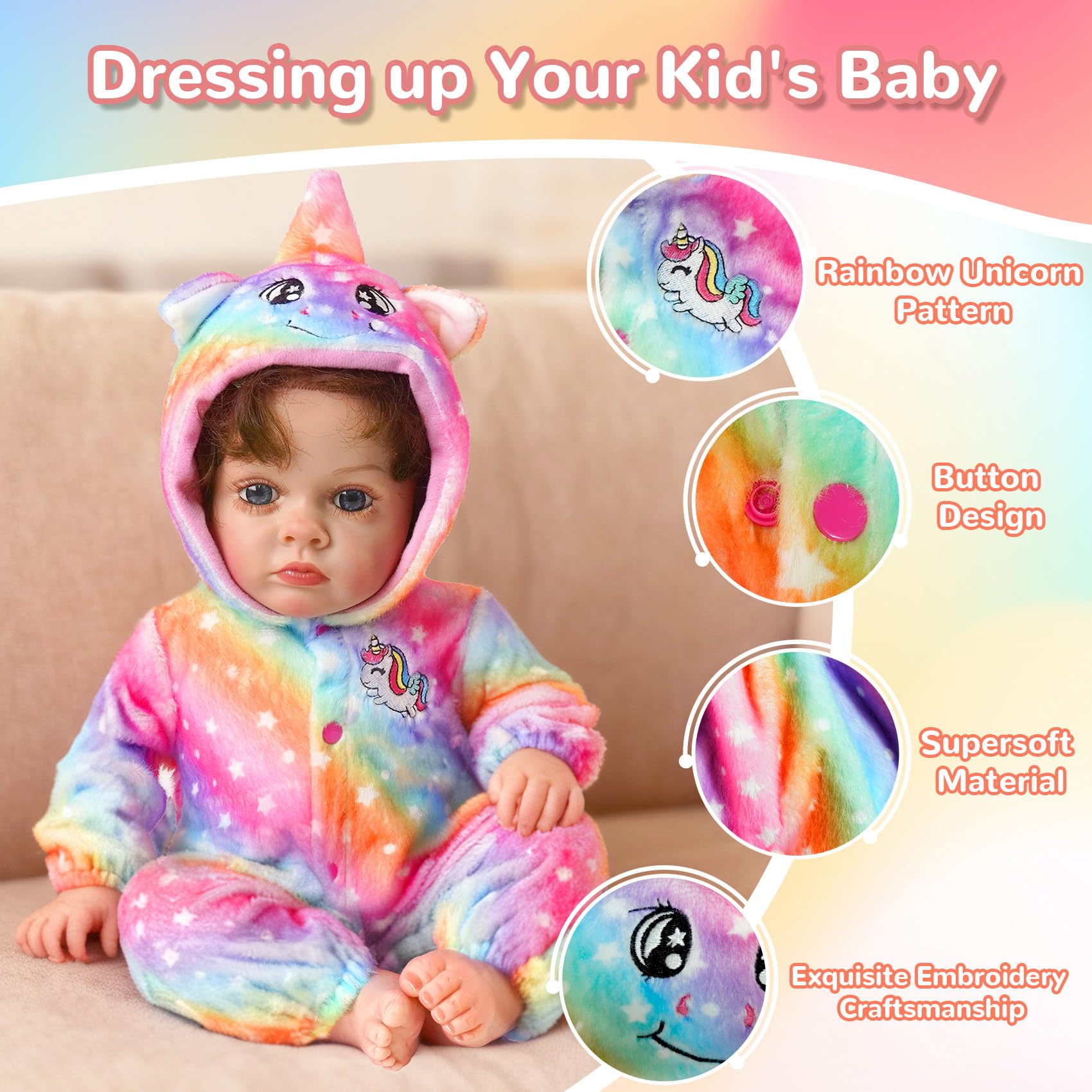 ARTST Bunny plush toy included as a cuddly companion for dolls.