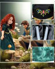 Kids enjoy doll fashion play with six outfits and crowns from ARTST.