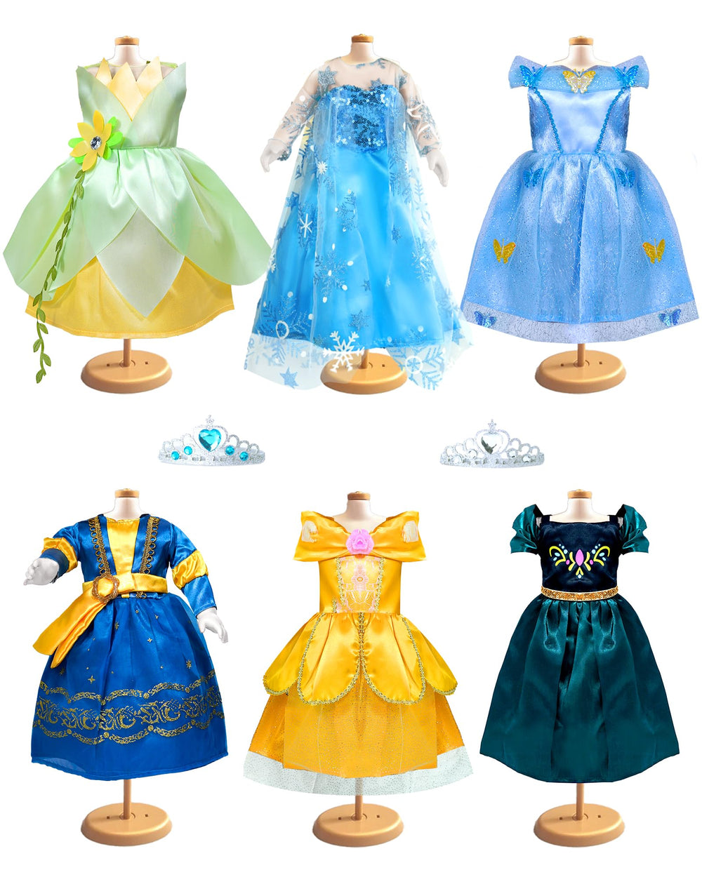 ARTST royal crowns accessorize dolls for pretend play and tea party fun.