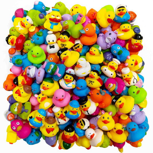 Arttyma rubber ducks bulk 50pack: colorful bath toys for kids and gifts