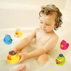 Arttyma rubber ducks with colorful characters for party favors and décor.