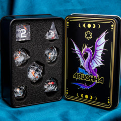 ARUOHHA DND dice metal box keeps dice safe during adventures.
