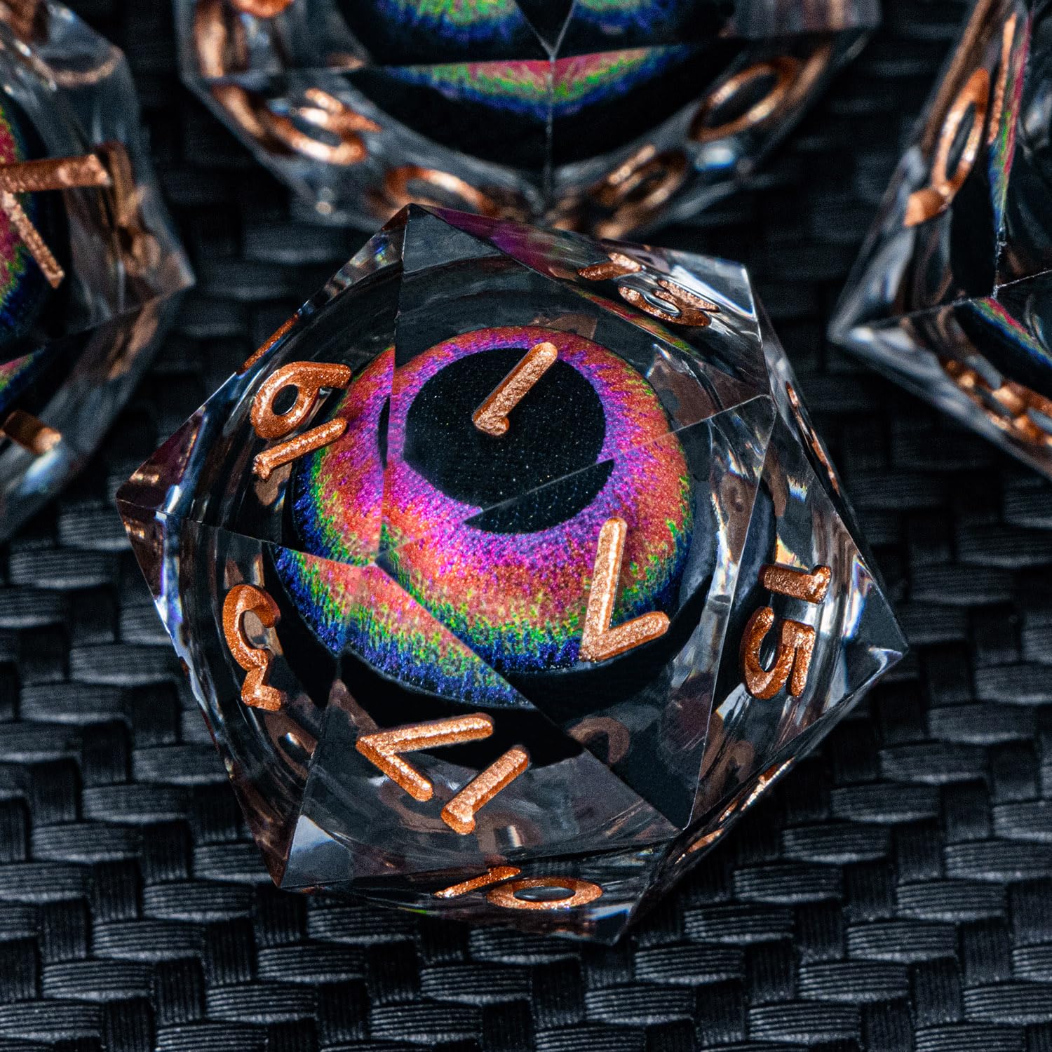 ARUOHHA Dragon Eye Dice with liquid core for immersive RPG visuals