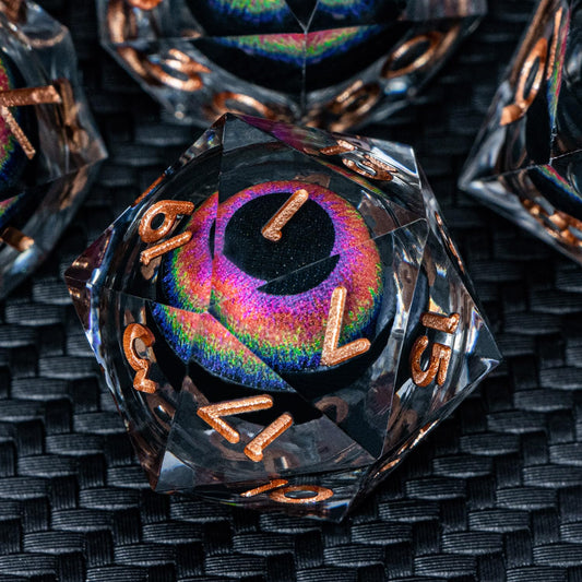 ARUOHHA Dragon Eye Dice with liquid core for immersive RPG visuals