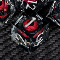 ARUOHHA D4-D20 and percentile dice with dragon eye design for immersive play.