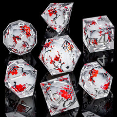 ARUOHHA resin D12 with plum blossom design and liquid core effect.