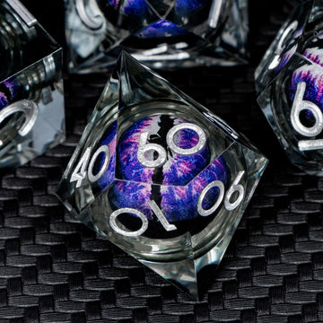 ARUOHHA dragon-eye purple d12 dice with sharp edges for crisp rolls