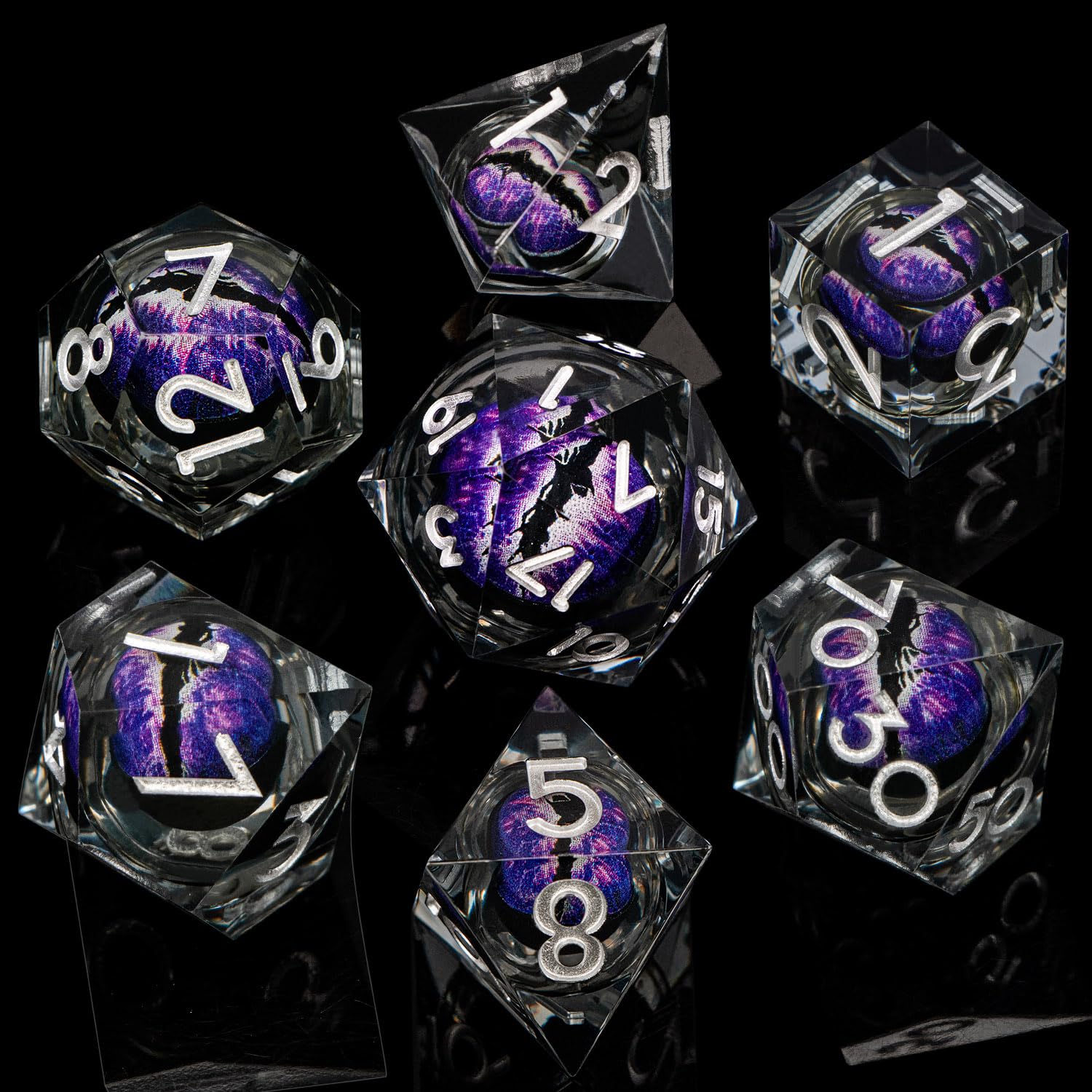ARUOHHA dragon-eye purple d6 dice deliver balanced throws and precise results