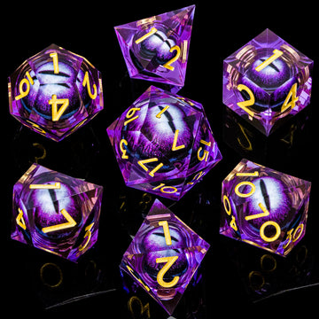 ARUOHHA Dragon Eye D12 dice with sharp edges for balanced distribution.