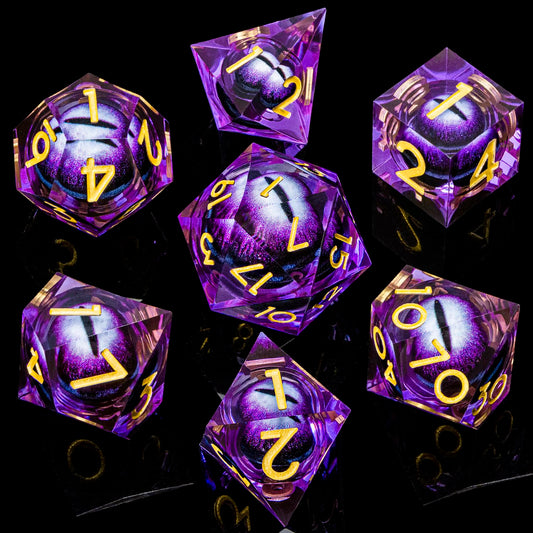 ARUOHHA Dragon Eye D12 dice with sharp edges for balanced distribution.