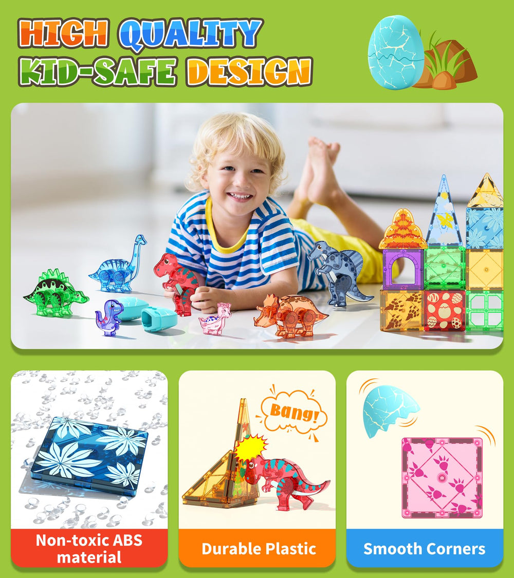Asago dinosaur tiles featuring durable plastic designed for long-lasting play sessions.