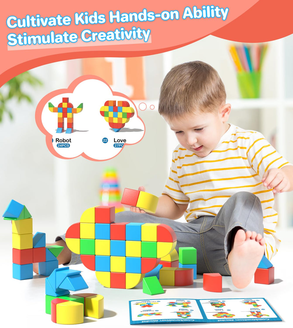 Asago magnetic blocks color palette with five vibrant colors boosts engagement.
